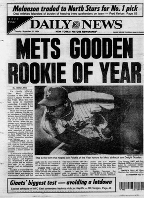 METS GOODEN ROOKIE OF YEAR