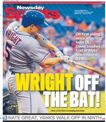 WRIGHT OFF THE BAT!