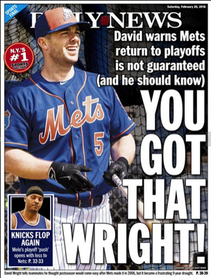 YOU GOT THAT WRIGHT!