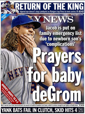 Prayers for baby deGrom