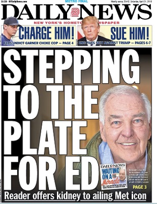 STEPPING TO THE PLATE FOR ED