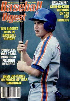 Baseball Digest GREGG JEFFERIES '89 ROOKIE OF YEAR CANDIDATE