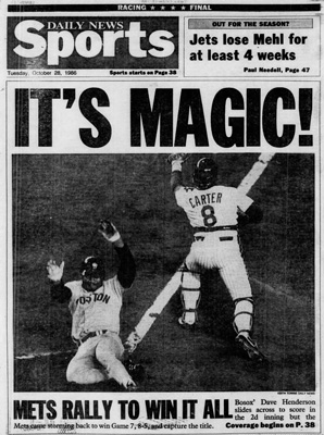 Newsday's World Series back pages for the '86 Mets - Newsday